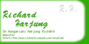richard harjung business card